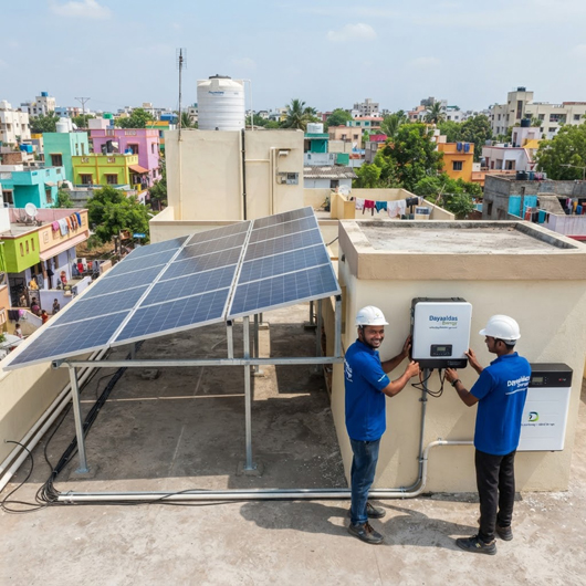 Hybrid Solar System Installation